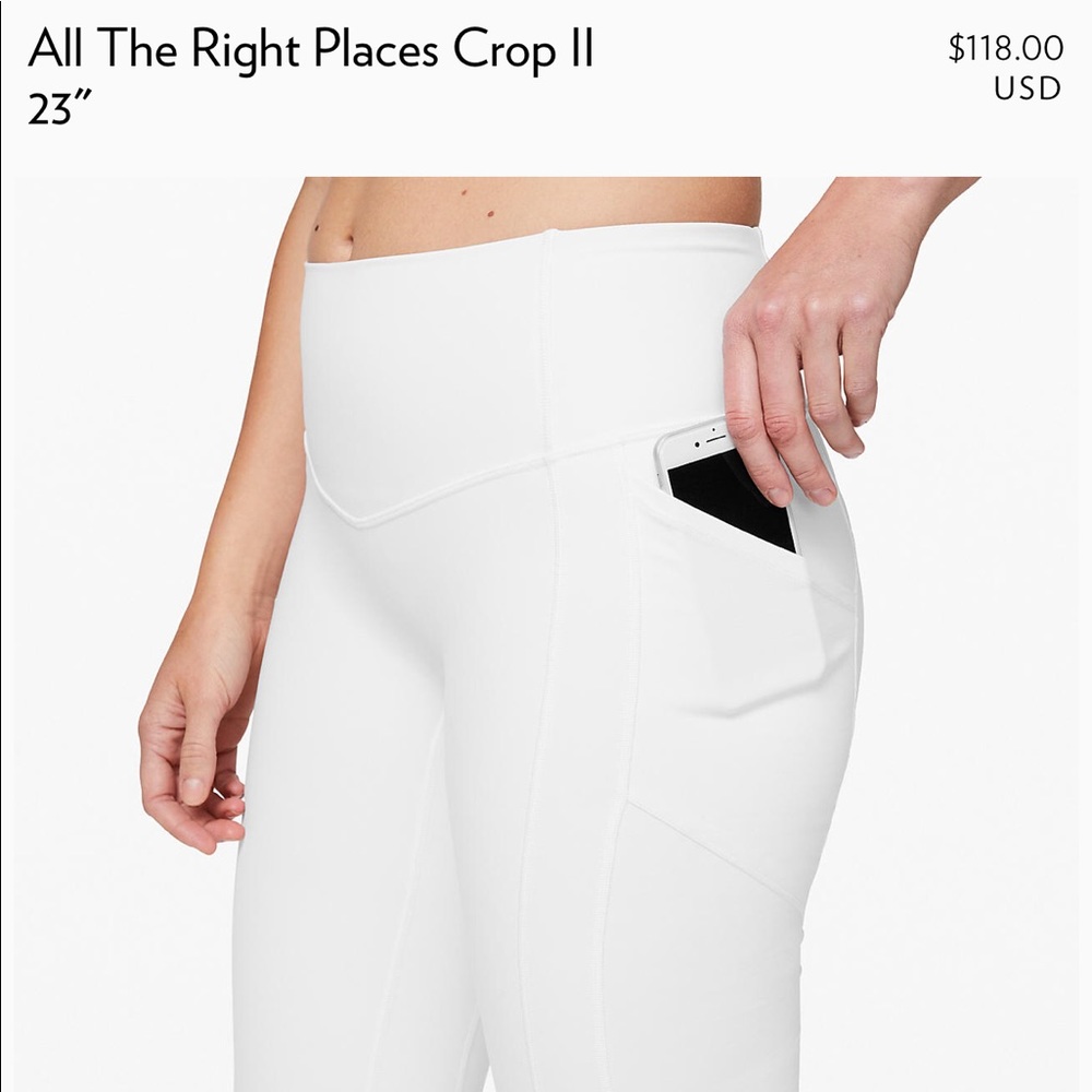 Lululemon All The Right Places Crop II 
23"